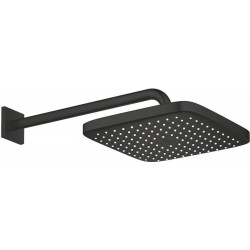 Shower head Wall-mounted 25x25 material: Brass, style: 1 spray, color: Black surface: Matt Overhead showers