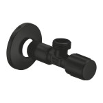Διακόπτης γωνιακός, 1/2"x1/2”', Matte Black από ορείχαλκο, χρώμα: Μαύρο επιφάνεια: Ματ Διακόπτες, Κάνουλες