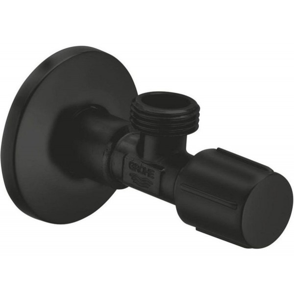 Διακόπτης γωνιακός, 1/2"x1/2”', Matte Black από ορείχαλκο, χρώμα: Μαύρο επιφάνεια: Ματ Διακόπτες, Κάνουλες