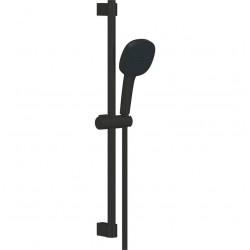 Shower slider rail 60cm material: Brass with hand shower & hose, color: Black surface: Matt Shower slider rails