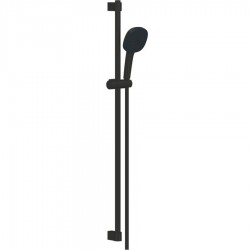 Shower slider rail 90cm material: Brass with hand shower & hose, color: Black surface: Matt Shower slider rails