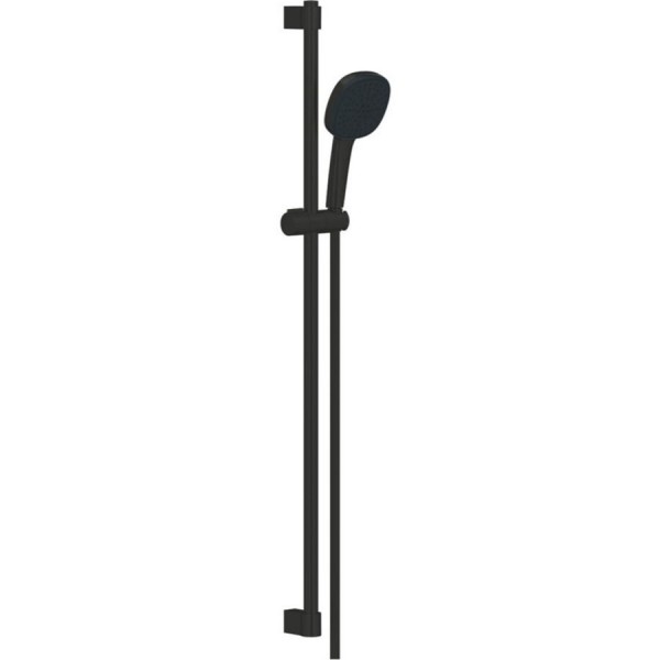 Shower slider rail 90cm material: Brass with hand shower & hose, color: Black surface: Matt Shower slider rails Shower slider rail 90cm material: Brass with hand shower & hose, color: Black surface: Matt Shower slider rails
