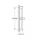 Βέργα ντους 90cm από ορείχαλκο Matte Black απλή, χρώμα: Μαύρο επιφάνεια: Ματ Βέργες ντους