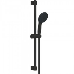 Βέργα ντους 60cm από ορείχαλκο 2 ροών, 1,75m, Matte Black με τηλέφωνο & σπιράλ, χρώμα: Μαύρο επιφάνεια: Ματ Βέργες ντους