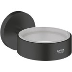 Base for wall-mounted accessories material: Brass Matte Black surface: Matt, color: Black Soap holders