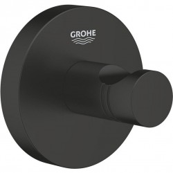 Άγκιστρο από ορείχαλκο μονό Matte Black, χρώμα: Μαύρο επιφάνεια: Ματ Άγκιστρα