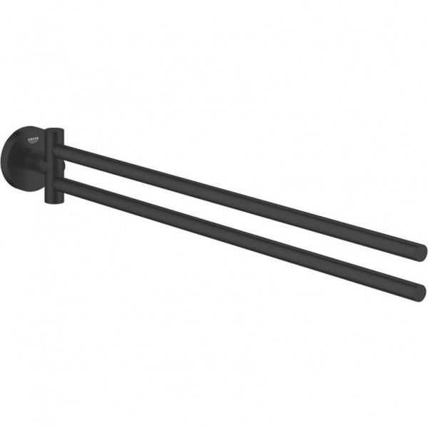 Towel 43,9cm Folding double material: Brass, color: Black surface: Matt Towel 43,9cm Folding double material: Brass, color: Black surface: Matt Towel rails