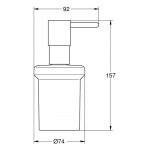 Dispenser από ορείχαλκο επικαθήμενος τύπος / επίτοιχος τύπος 160ml, Matte Black, χρώμα: Μαύρο επιφάνεια: Ματ Dispenser