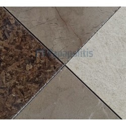 Marble patchwork 28x28 Tortora, Sand, Posidonia Oceanica surface: Matt, hue: Brown Patchwork