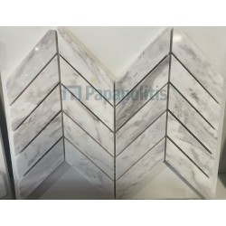 Ψαροκόκκαλο μαρμάρου 30x30 Nuvolino/ Blue Star, απόχρωση: Λευκό/Γκρι Ψαροκόκκαλα