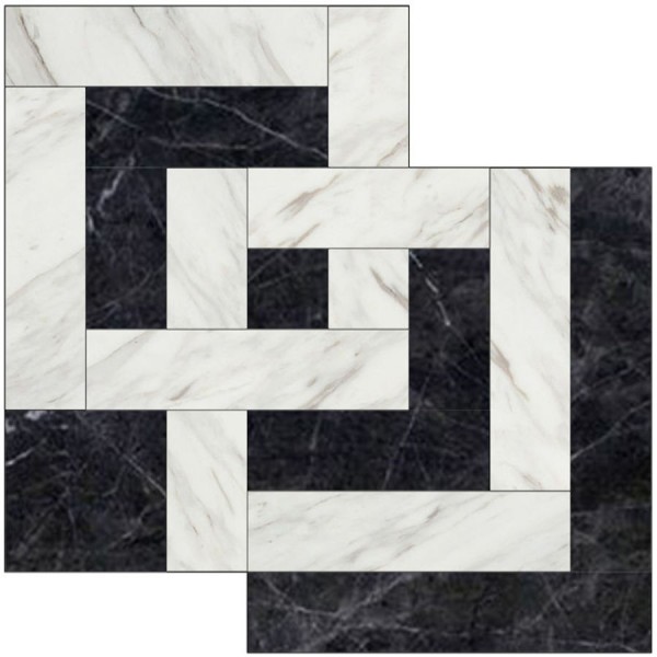Patchwork μαρμάρου 25x25 Blue Star, Volakas επιφάνεια: Ματ, απόχρωση: Λευκό/Γκρι Patchwork Patchwork μαρμάρου 25x25 Blue Star, Volakas επιφάνεια: Ματ, απόχρωση: Λευκό/Γκρι Patchwork