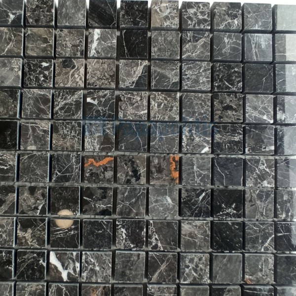 Mosaic marble 2,3x2,3 (28x28) Blue Star, hue: Dark Grey Mosaic marble 2,3x2,3 (28x28) Blue Star, hue: Dark Grey