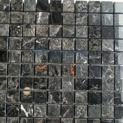 Ψηφίδα μαρμάρου 2,3x2,3 (28x28) Blue Star, απόχρωση: Γκρι Σκούρο Ψηφίδες
