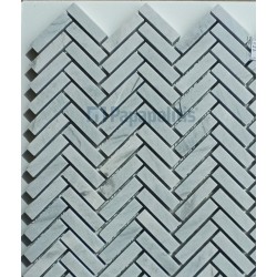 Ψαροκόκκαλο μαρμάρου 30x30 Silver Grey, απόχρωση: Γκρι Ψαροκόκκαλα