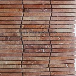 Μάρμαρο μπάνιου Τουβλάκι 1x10 (30x23,5) Rosso Reale επιφάνεια: Ματ, απόχρωση: Κεραμιδί Τουβλάκια