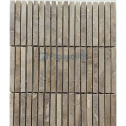 Marble mosaic tile 1x10 (30x23,5) surface: Matt, hue: Beige Brick look tiles