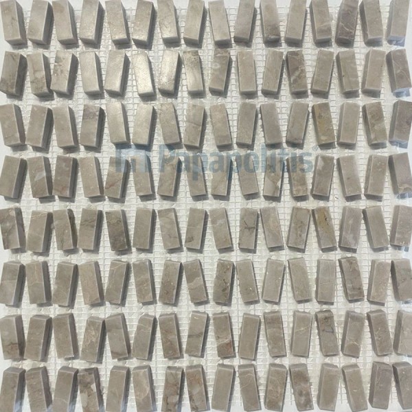 Marble mosaic tile 1,2x3,2 surface: Matt, hue: Grey Brick look tiles