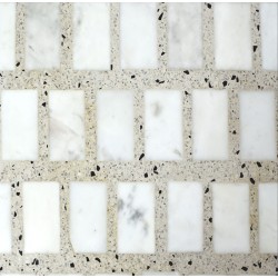 Marble patchwork Nuvolino surface: Matt, hue: White/Beige Patchwork