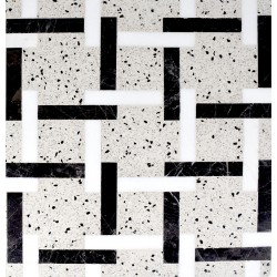 Patchwork μαρμάρου Blue Star/ Bianco επιφάνεια: Ματ, απόχρωση: Λευκό/Μαύρο Patchwork