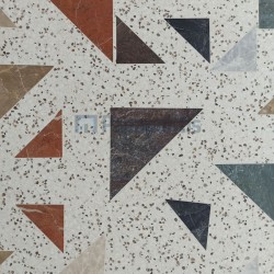 Marble patchwork Rosso Reale/ Verde/ Mocca/ Nuvolino/ Dark Emperador surface: Matt, hue: Mix Patchwork