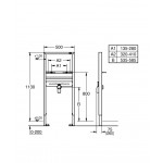 Installation element 1,13m material: Steel Fixing kits