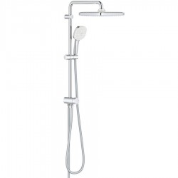 Shower slider rail with head material: Brass With diverter, color: Chrome surface: Glossy Shower rails with head