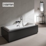 Bathtub Rectangular 170x75 material: Quaryl Carronite, color: White no grab bars surface: Glossy Rectangular