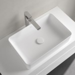 Washbasin Free standing 56x36x14,5 material: Porcelain Without hole Without overflow Stone White CeramicPlus, color: White surface: Matt Free standing Washbasin Free standing 56x36x14,5 material: Porcelain Without hole Without overflow Stone White CeramicPlus, color: White surface: Matt Free standing