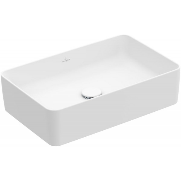 Washbasin Free standing 56x36x14,5 material: Porcelain Without hole Without overflow Stone White CeramicPlus, color: White surface: Matt Free standing
