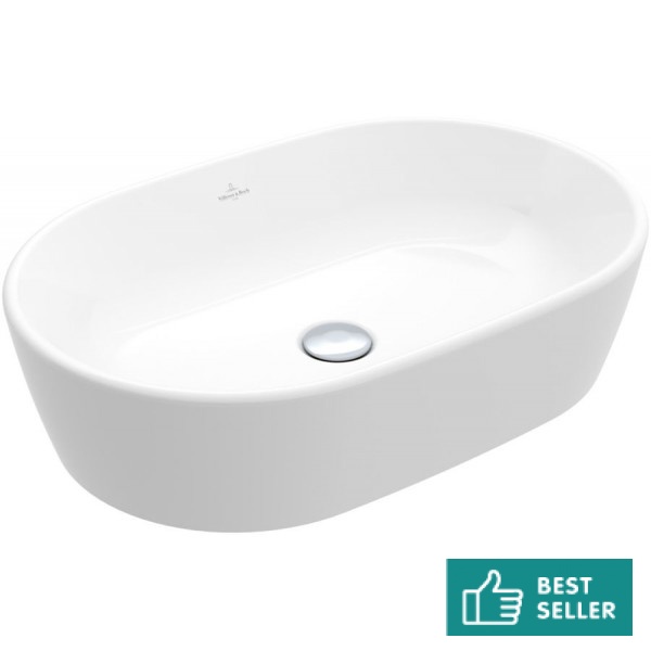 Νιπτήρας ελευθέρας τοποθέτησης 60x40x15,5 από πορσελάνη με υπερχείλιση χωρίς οπή , χρώμα: Λευκό επιφάνεια: Γυαλιστερή Ελευθέρας τοποθέτησης