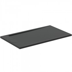 Ντουζιέρα ορθογώνια 120x70 από συνθετικό Jet Black, χρώμα: Μαύρο επιφάνεια: Ματ Ορθογώνιες
