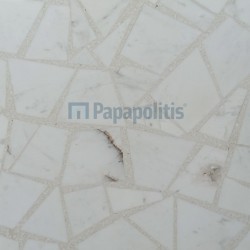 Marble patchwork 45x45 Nuvolino surface: Matt, hue: White/Grey Patchwork