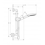 Βέργα ντους 90cm από ορείχαλκο 3 ροών, Brushed Nickel με τηλέφωνο & σπιράλ, χρώμα: Χρωμέ επιφάνεια: Βουρτσισμένη Βέργες ντους Βέργα ντους 90cm από ορείχαλκο 3 ροών, Brushed Nickel με τηλέφωνο & σπιράλ, χρώμα: Χρωμέ επιφάνεια: Βουρτσισμένη Βέργες ντους