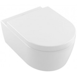 Wall-mounted toilet & toilet seat soft closing, style: Wrapover hidden fixation Self-Cleaning / Rimless Ceramic Plus 53x37 surface: Glossy, color: White Wall-mounted