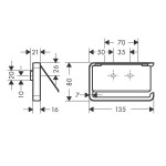 Χαρτοθήκη σκεπαστή από ορείχαλκο Brushed Nickel, χρώμα: Χρωμέ επιφάνεια: Βουρτσισμένη Χαρτοθήκες