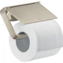 Χαρτοθήκη σκεπαστή από ορείχαλκο Brushed Nickel, χρώμα: Χρωμέ επιφάνεια: Βουρτσισμένη Χαρτοθήκες