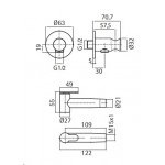 Σύστημα ντους μπιντέ επίτοιχο σταθερής θερμοκρασίας από inox μόνο κρύο, AISI 316, χρώμα: Χρωμέ επιφάνεια: Βουρτσισμένη Συστήματα ντους μπιντέ επίτοιχα
