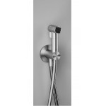 Σύστημα ντους μπιντέ επίτοιχο σταθερής θερμοκρασίας από inox μόνο κρύο, AISI 316, χρώμα: Χρωμέ επιφάνεια: Βουρτσισμένη Συστήματα ντους μπιντέ επίτοιχα