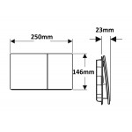 Flush wall plates for concealed cistern Brushed Red Gold Actuation dual flush valve material: Inox, color: Pink Gold surface: Brushed