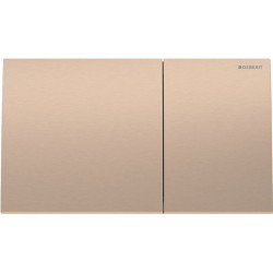 Flush wall plates for concealed cistern Brushed Red Gold Actuation dual flush valve material: Inox, color: Pink Gold surface: Brushed
