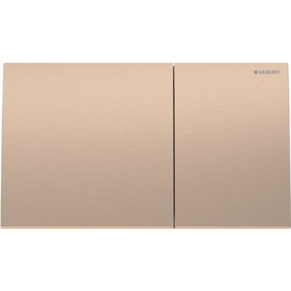 Flush wall plates for concealed cistern Brushed Red Gold Actuation dual flush valve material: Inox, color: Pink Gold surface: Brushed