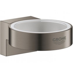 Βάση για επίτοιχα αξεσουάρ Brushed Hard Graphite από ορείχαλκο επιφάνεια: Βουρτσισμένη, χρώμα: Γκρι Σαπουνοθήκες