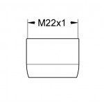Tap aerator M22x1(LP)13,5 lt/m material: Brass, color: Chrome Mousseurs