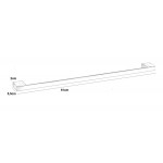 Towel 60cm Fixed material: Inox single, color: Chrome surface: Brushed Towel rails