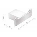 Hook double Flat wall mounted material: Brass, color: Chrome surface: Brushed Hooks Hook double Flat wall mounted material: Brass, color: Chrome surface: Brushed Hooks