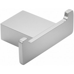 Άγκιστρο από ορείχαλκο διπλό Brushed Nickel, χρώμα: Χρωμέ επιφάνεια: Βουρτσισμένη Άγκιστρα