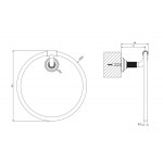 Towel ring closed material: Brass, color: Chrome surface: Brushed Towel ring closed material: Brass, color: Chrome surface: Brushed Towel rings