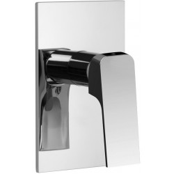 Shower tap Wall-mounted external part 1 way material: Brass mixer With plate without hand shower, hose and holder, color: Chrome surface: Glossy Wall-mounted - external part
