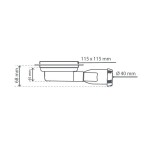 Σχάρα με σιφώνι από inox 11,5x11,5, χρώμα: Χρωμέ Σχάρα με σιφώνι από inox 11,5x11,5, χρώμα: Χρωμέ