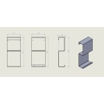Shelve 23x10,3x50,3 material: Brass, color: White surface: Matt Shelve 23x10,3x50,3 material: Brass, color: White surface: Matt Shelves